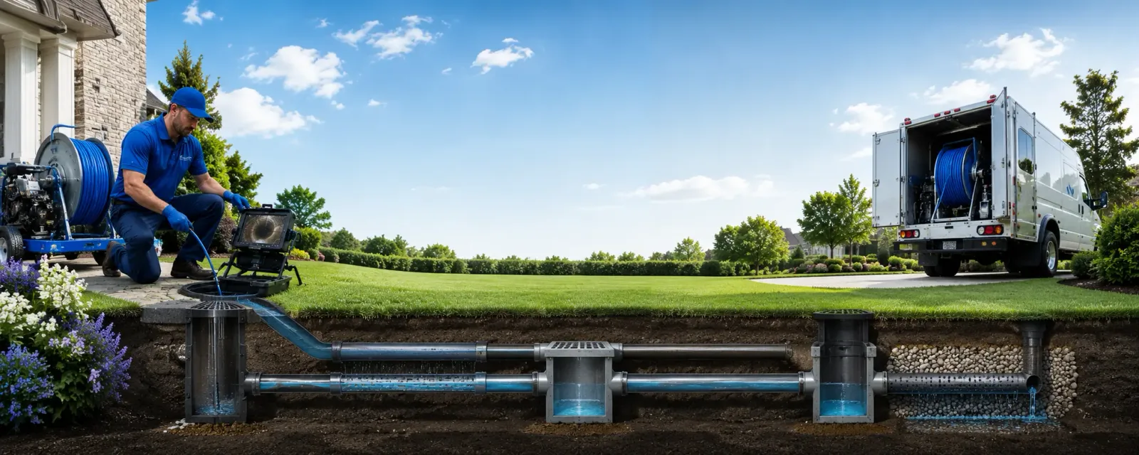 Outdoor drain cleaning information for Brighton, IA